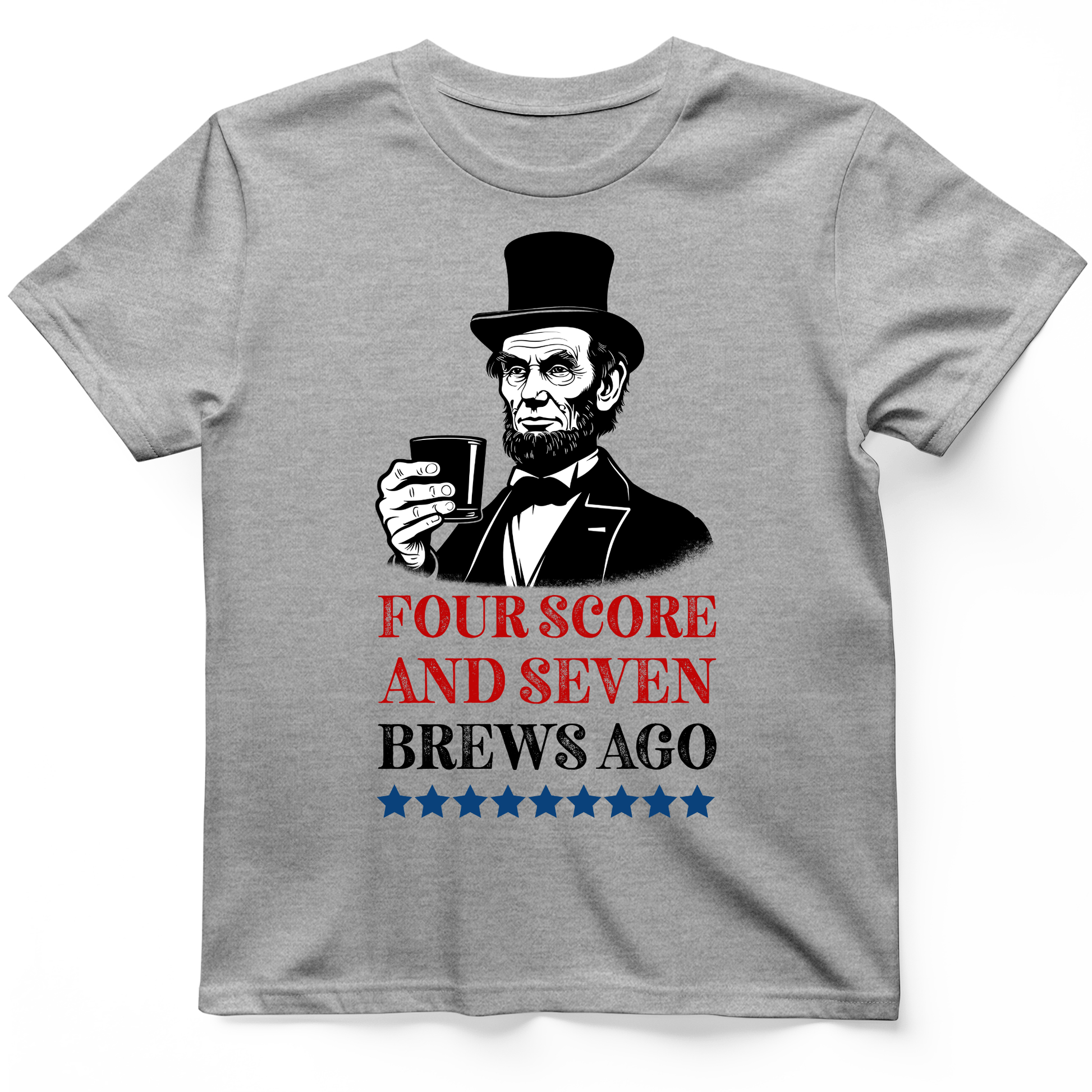 Four Score and Seven Brews Ago T-Shirt Sport Grey / S