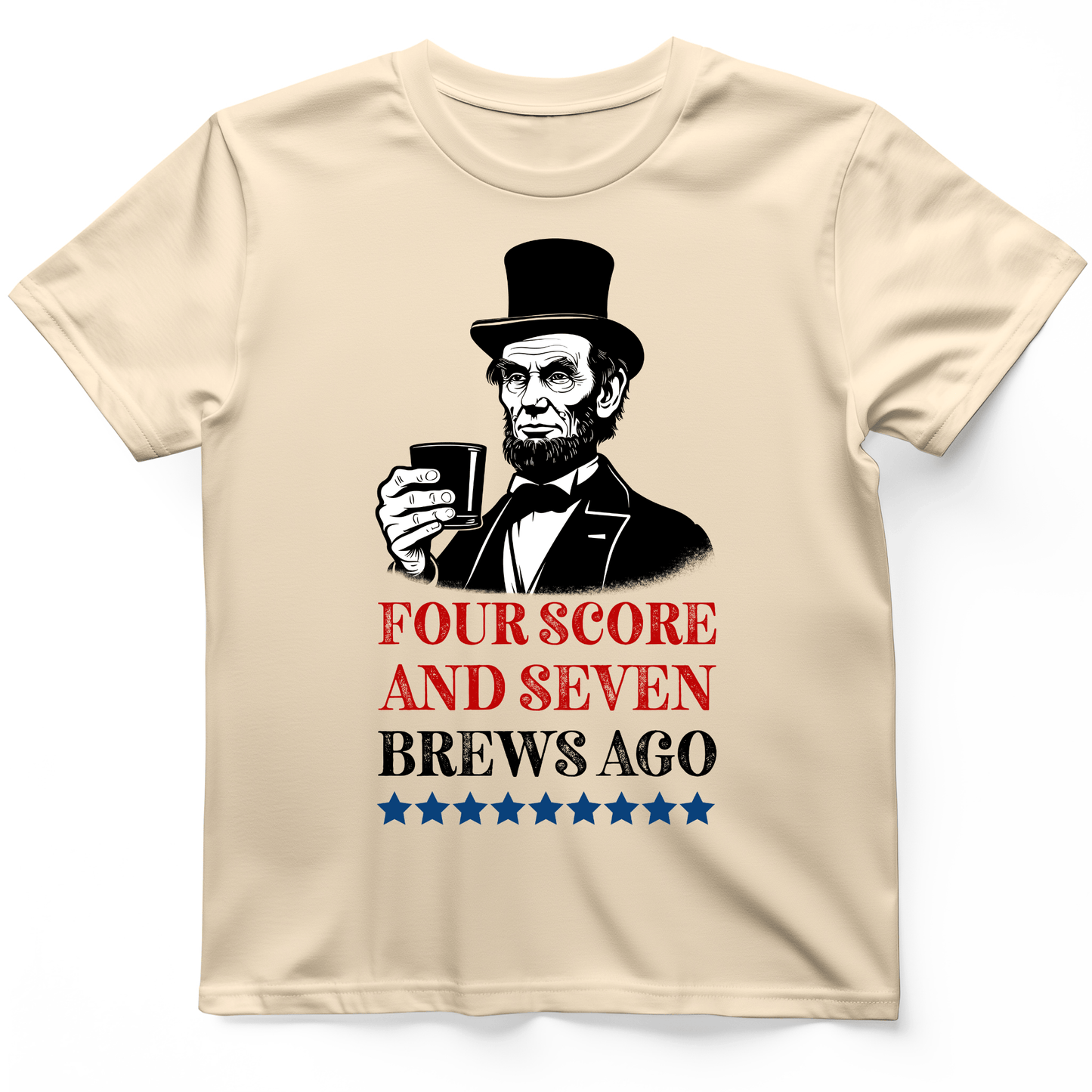 Four Score and Seven Brews Ago T-Shirt Natural / S