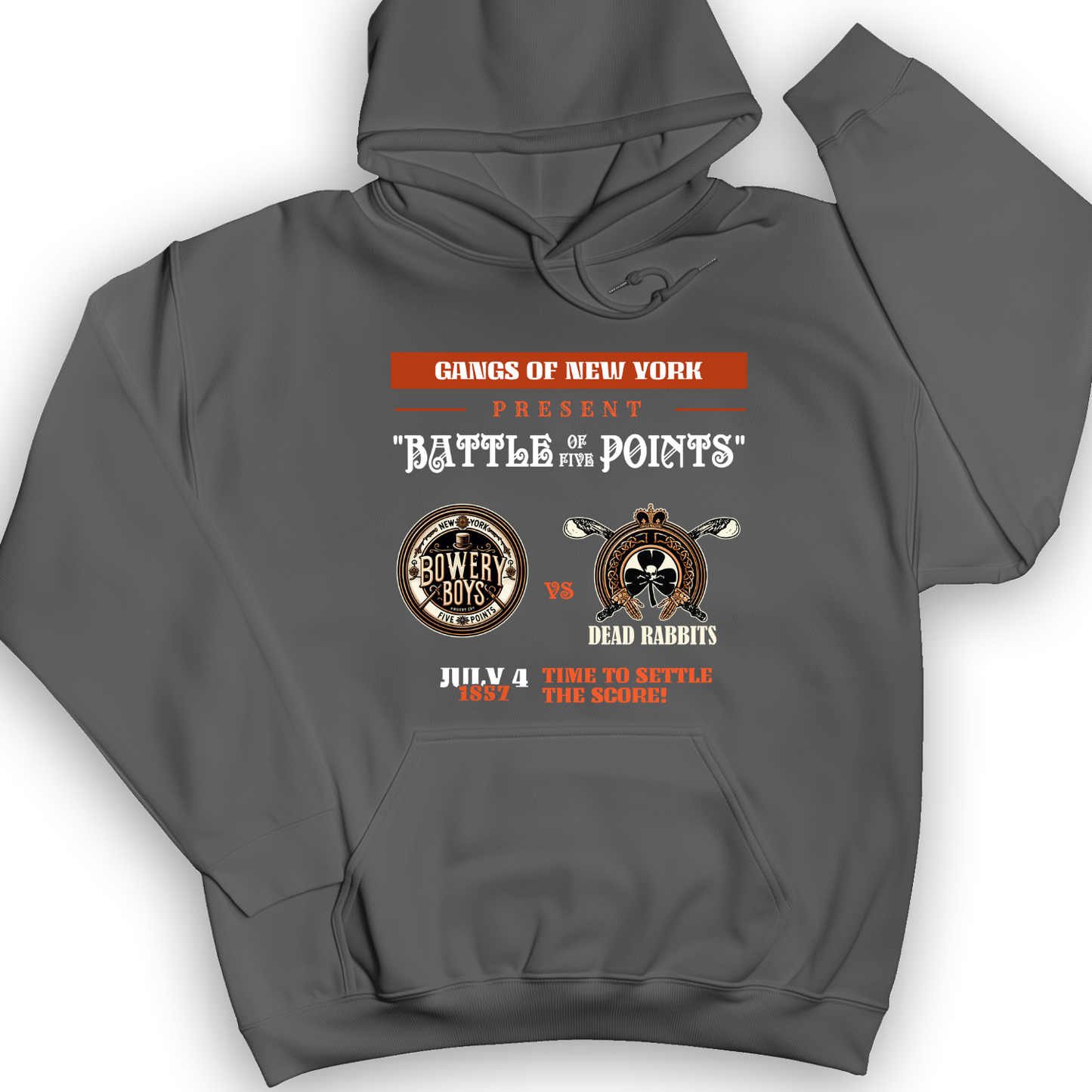 Gangs of New York Hoodie Charcoal / S