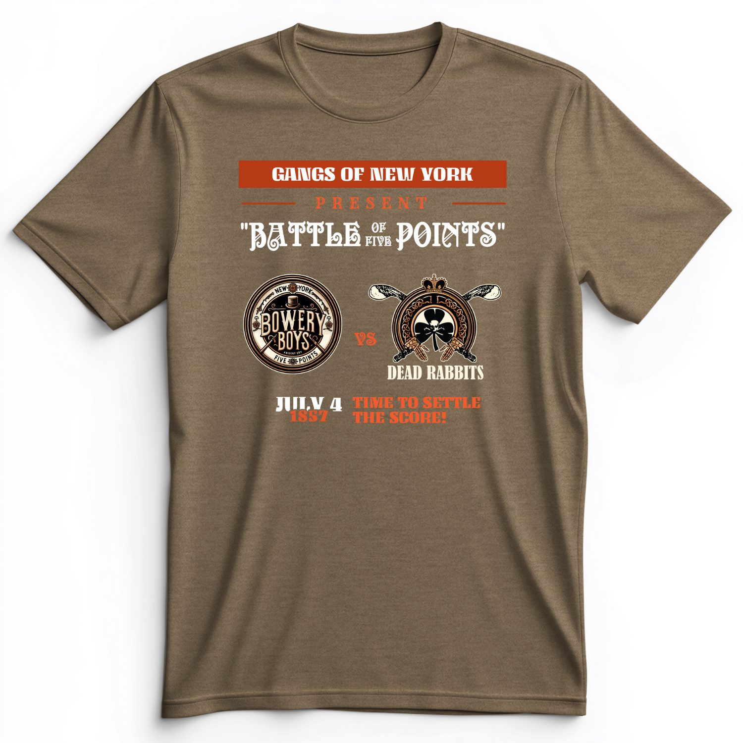 Gangs of New York Premium Tee Heather Olive / S