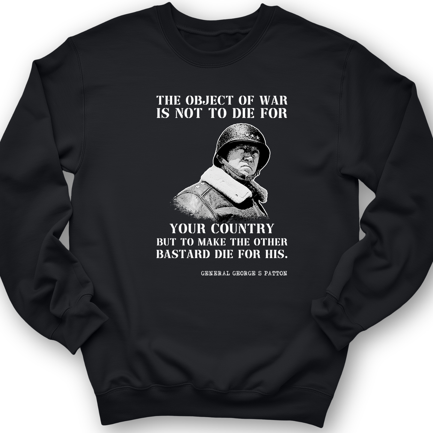 General Patton Crewneck Black / S