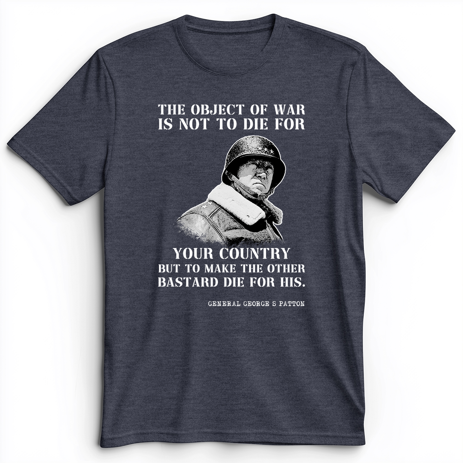 General Patton Premium Tee Heather Navy / S