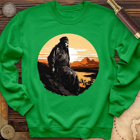 Genghis Khan Sunset Crewneck Irish Green / S