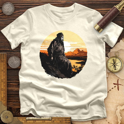 Genghis Khan Sunset High Quality Tee Natural / S