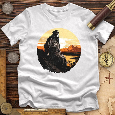 Genghis Khan Sunset High Quality Tee White / S