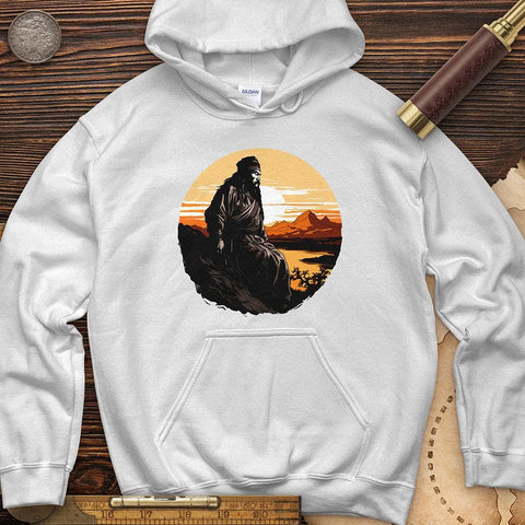 Genghis Khan Sunset Hoodie White / S