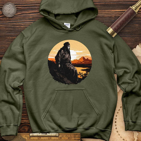 Genghis Khan Sunset Hoodie Military Green / S