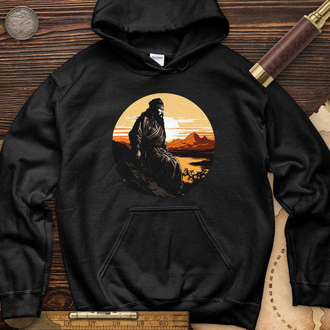 Genghis Khan Sunset Hoodie Black / S