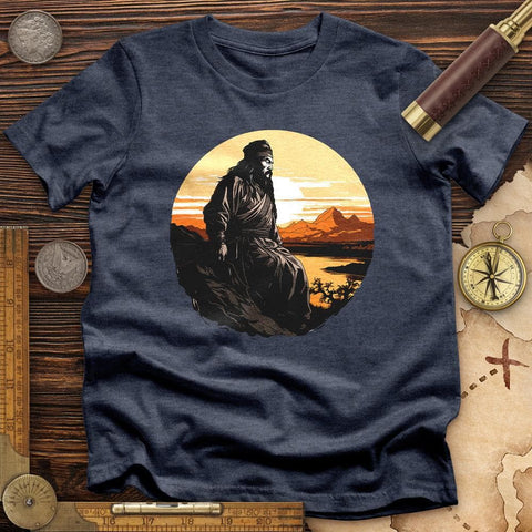 Genghis Khan Sunset T-Shirt Heather Navy / S