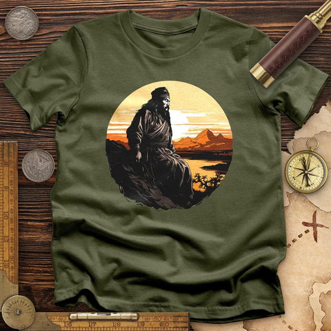 Genghis Khan Sunset T-Shirt Military Green / S