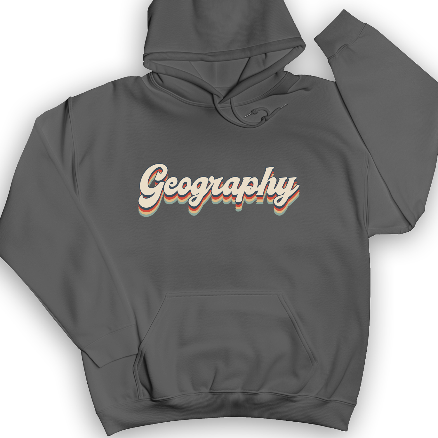 Geography Hoodie Charcoal / S