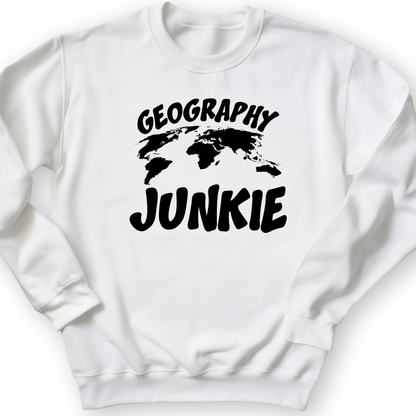 Geography Junkie Crewneck White / S