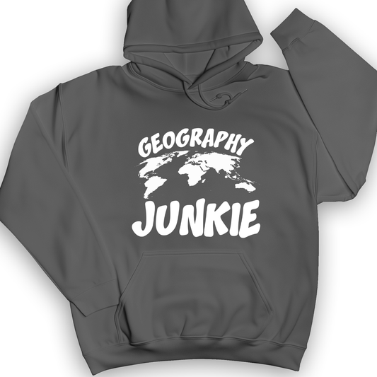 Geography Junkie Hoodie Charcoal / S