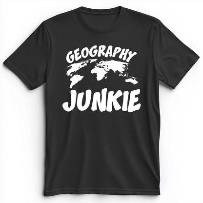 Geography Junkie Premium Tee Dark Grey Heather / S