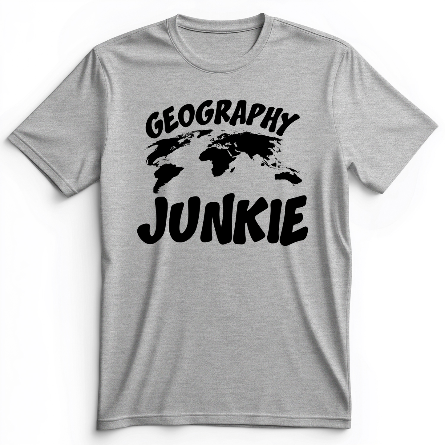 Geography Junkie Premium Tee Athletic Heather / S
