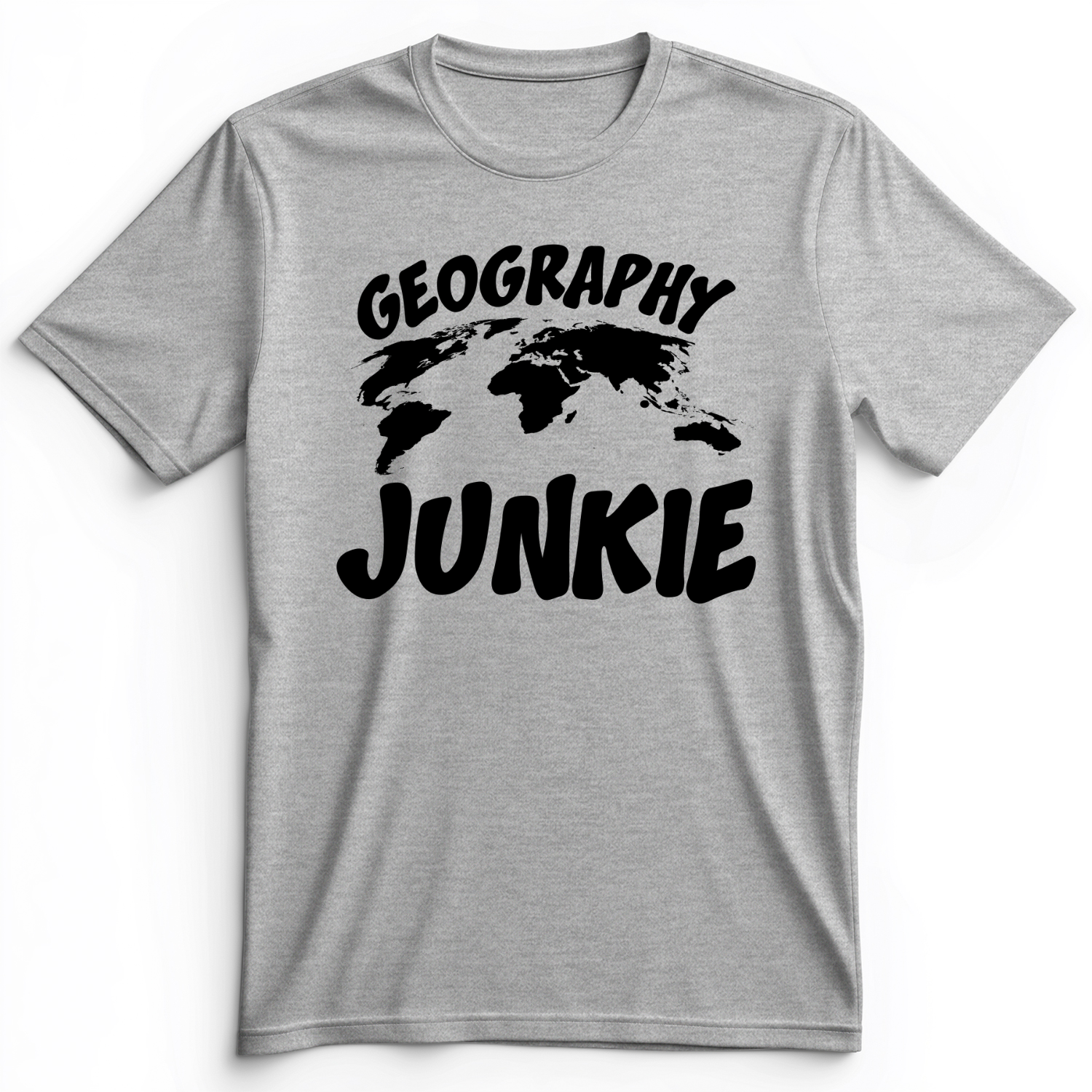 Geography Junkie Premium Tee Athletic Heather / S