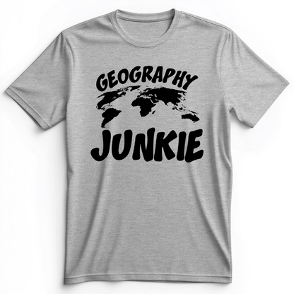 Geography Junkie Premium Tee Athletic Heather / S