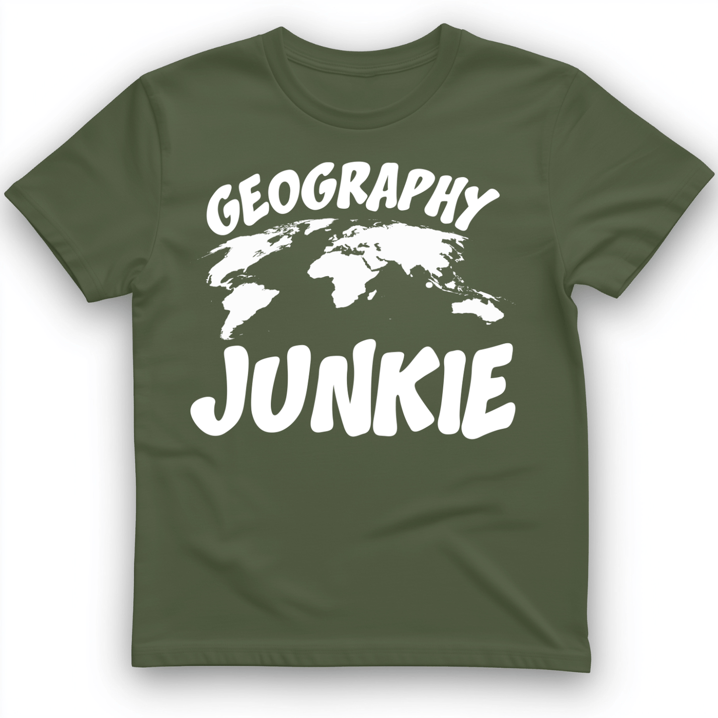Geography Junkie T-Shirt Military Green / S