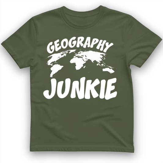 Geography Junkie T-Shirt Military Green / S