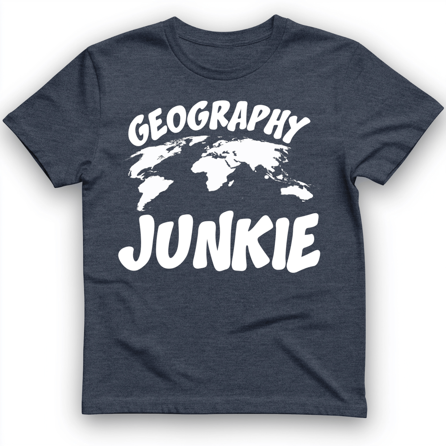 Geography Junkie T-Shirt Heather Navy / S