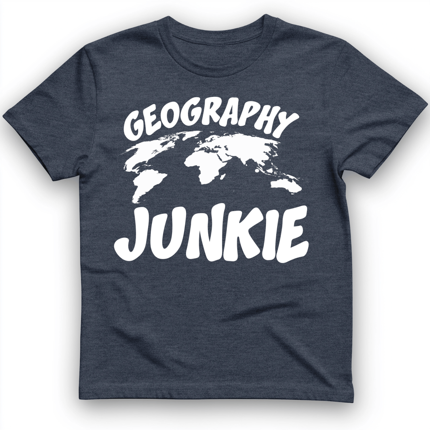 Geography Junkie T-Shirt Heather Navy / S