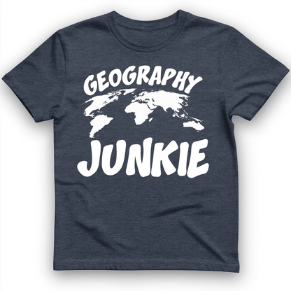 Geography Junkie T-Shirt Heather Navy / S