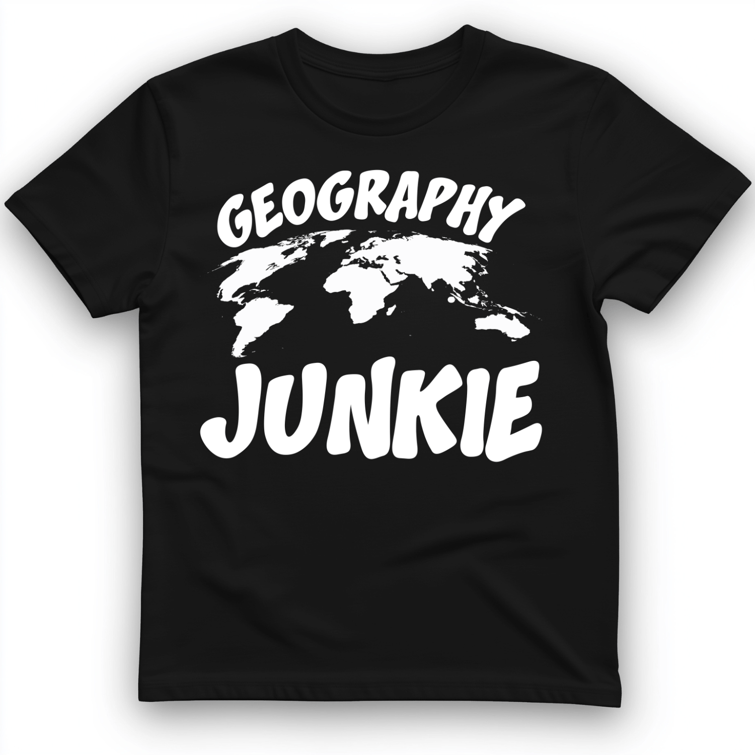 Geography Junkie T-Shirt Black / S