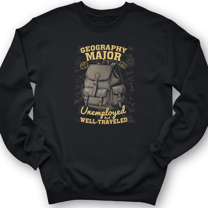 Geography Major Crewneck Black / S