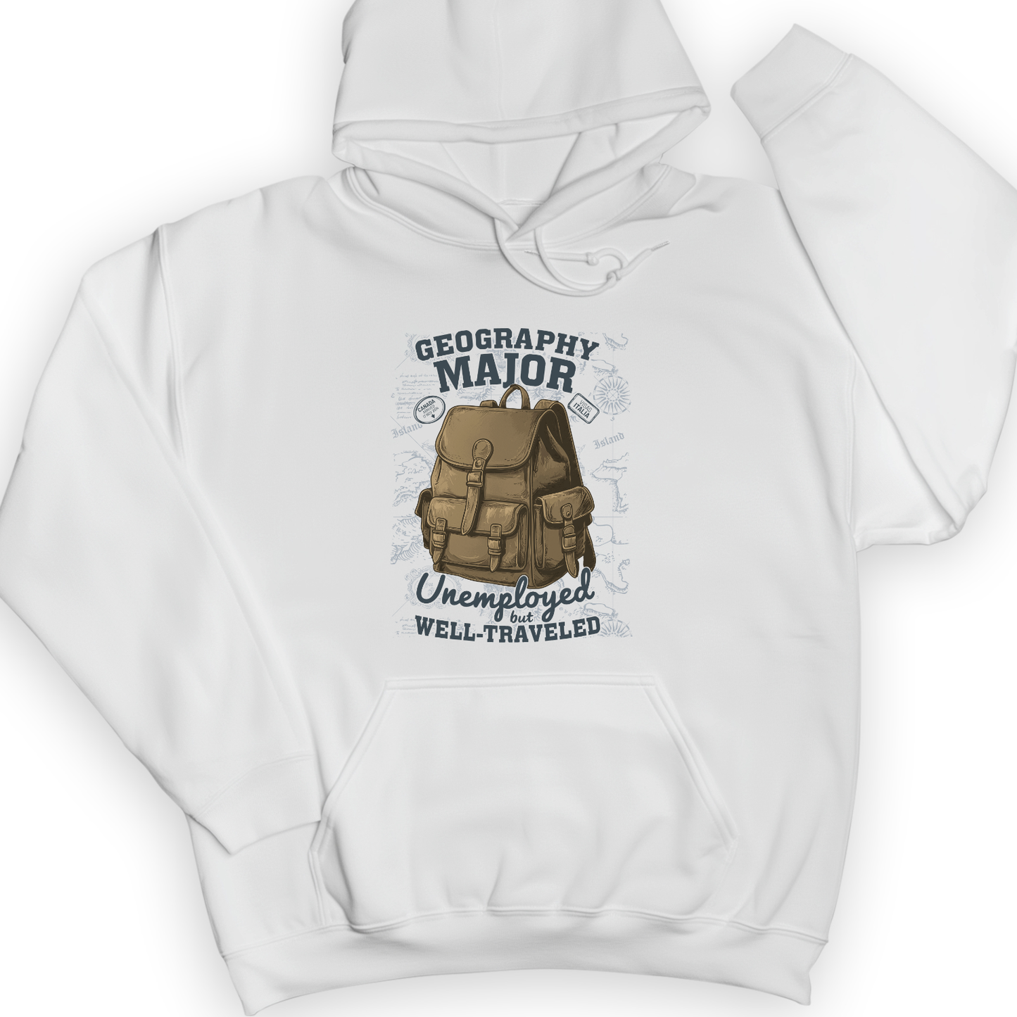 Geography Major Hoodie White / S