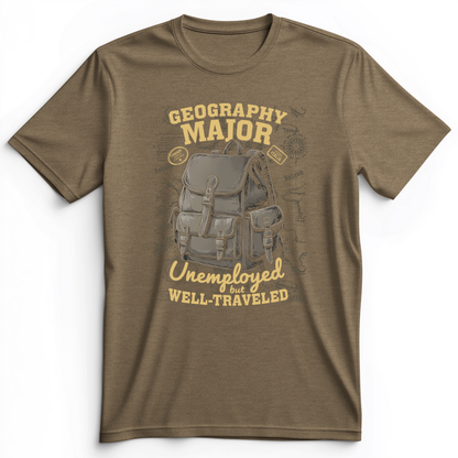 Geography Major Premium Tee Heather Olive / S