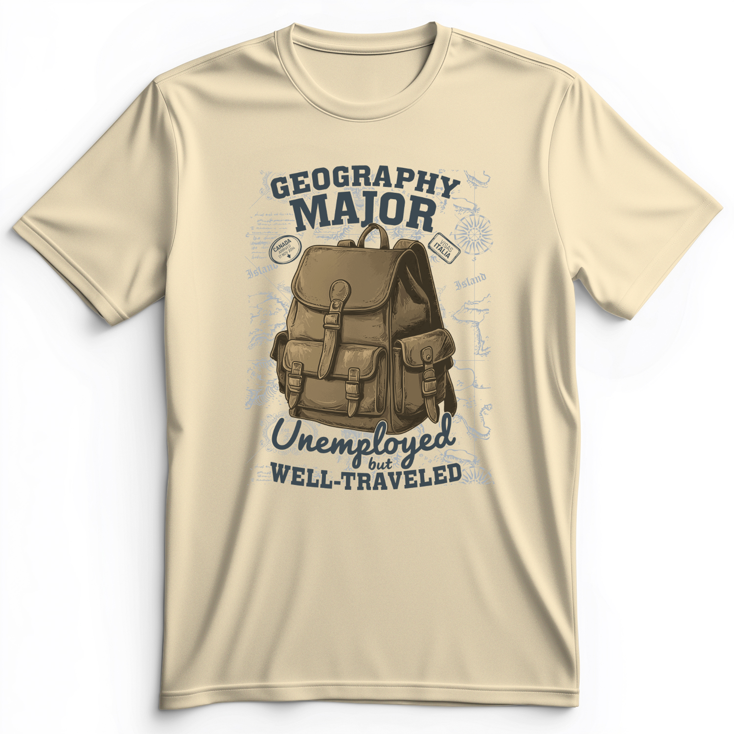 Geography Major Premium Tee Natural / S