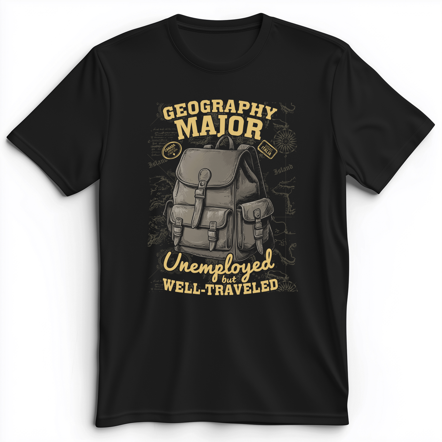 Geography Major Premium Tee Black / S
