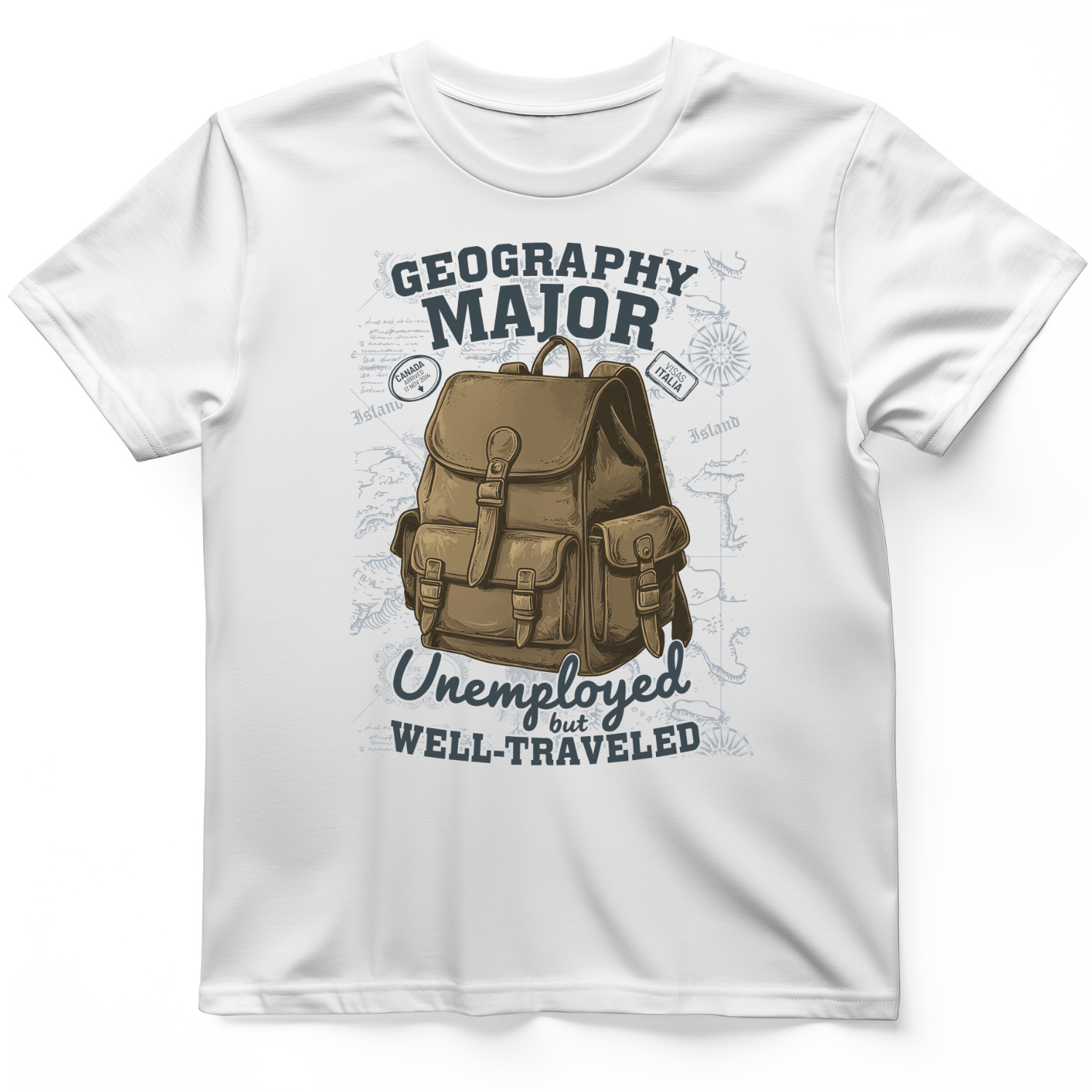 Geography Major T-Shirt White / S