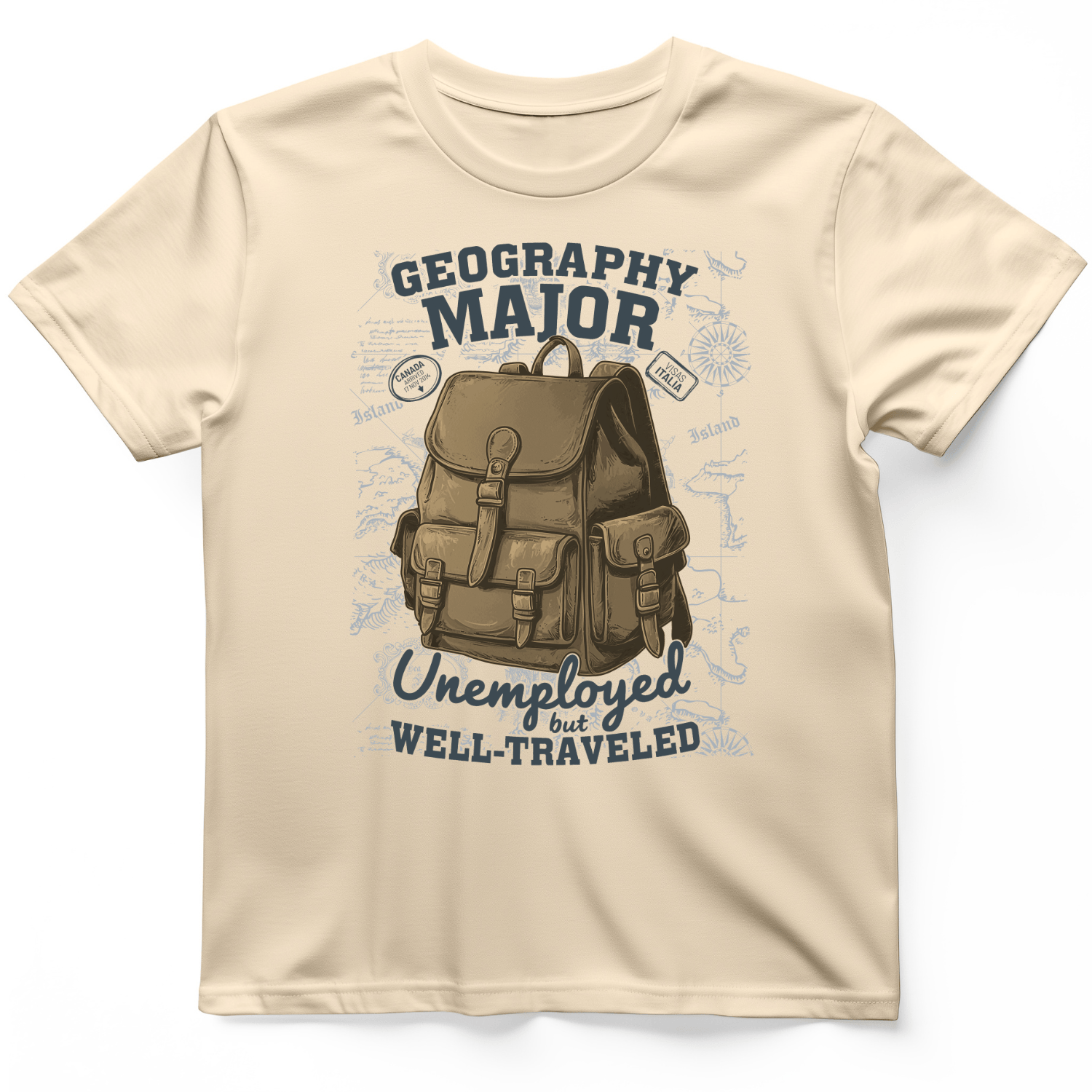 Geography Major T-Shirt Natural / S