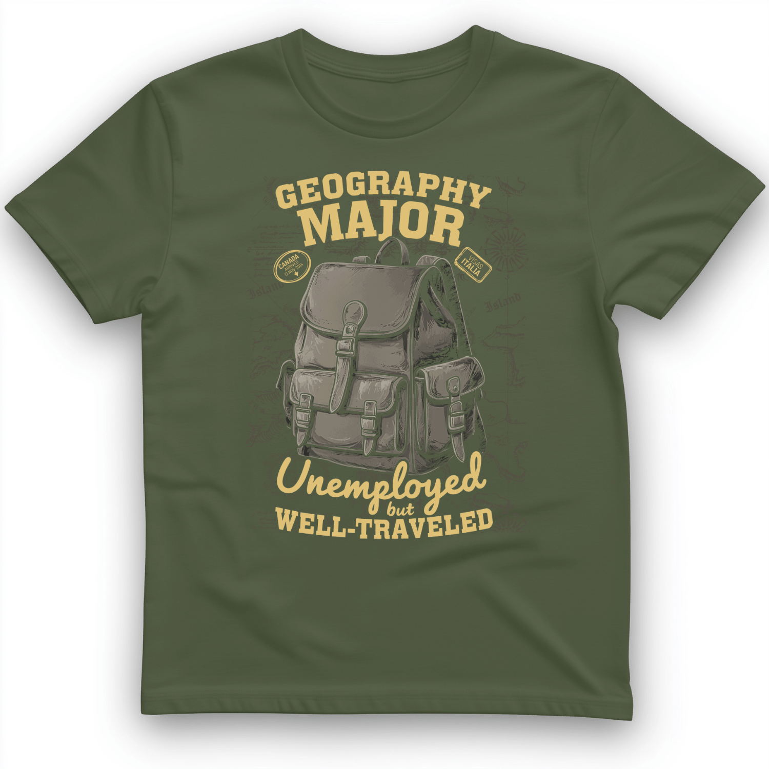 Geography Major T-Shirt Military Green / S