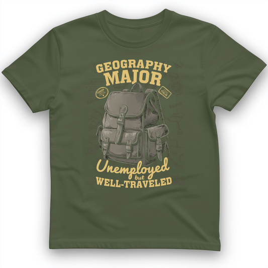 Geography Major T-Shirt Military Green / S