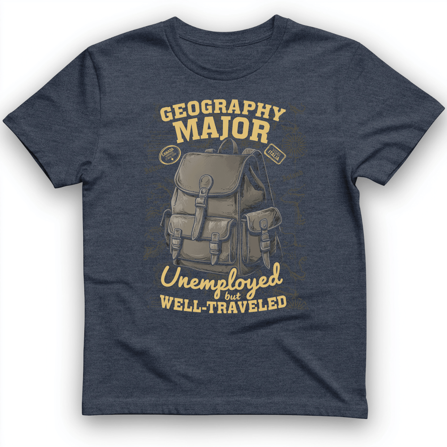 Geography Major T-Shirt Heather Navy / S