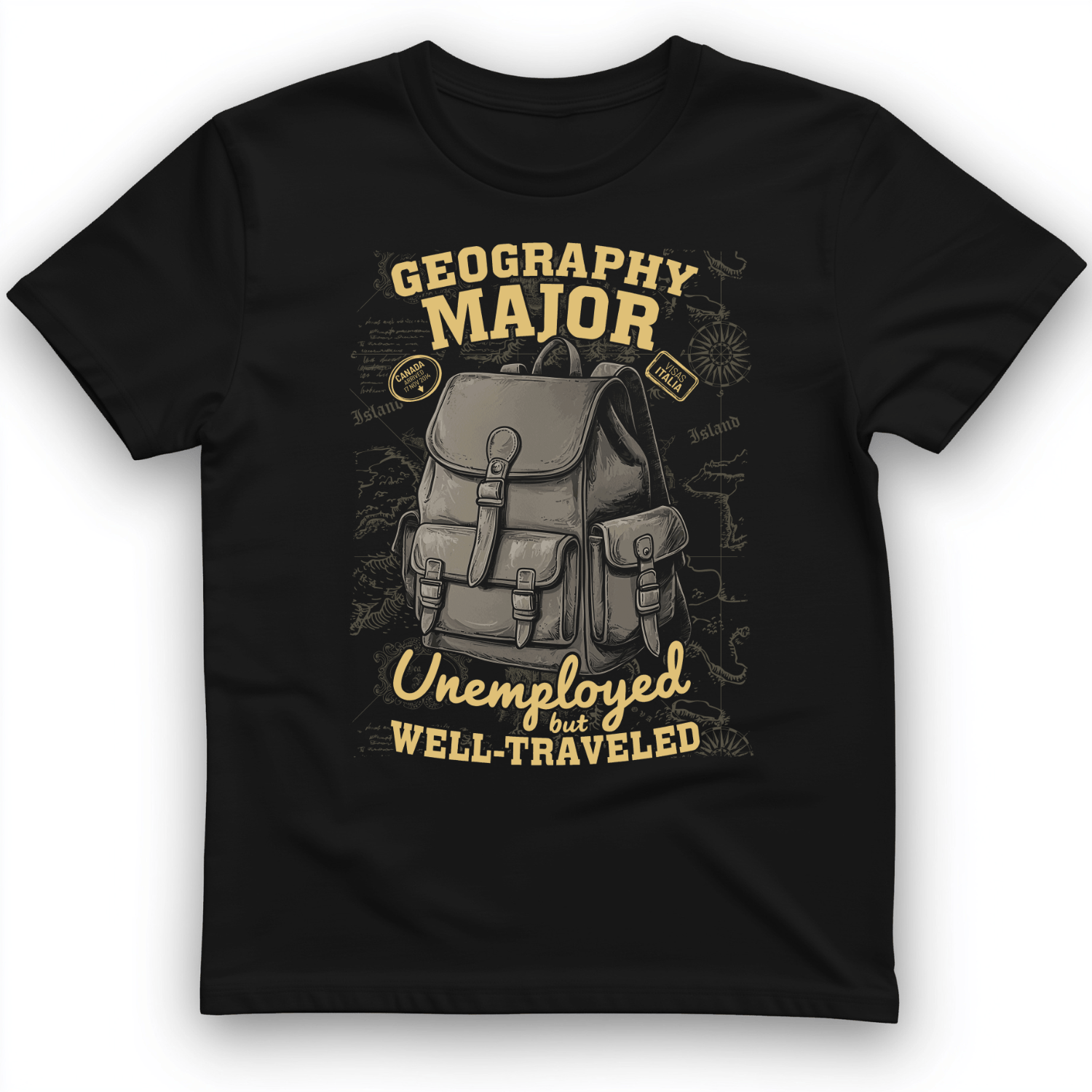 Geography Major T-Shirt Black / S