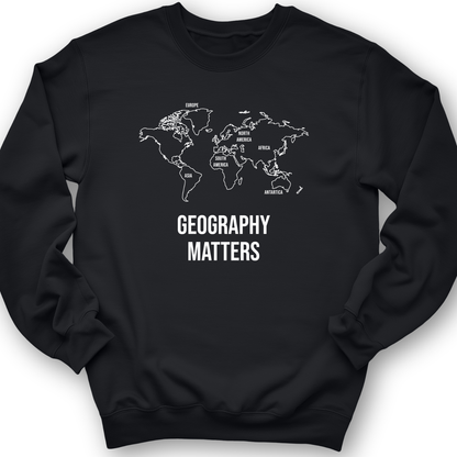 Geography Matters Crewneck Black / S