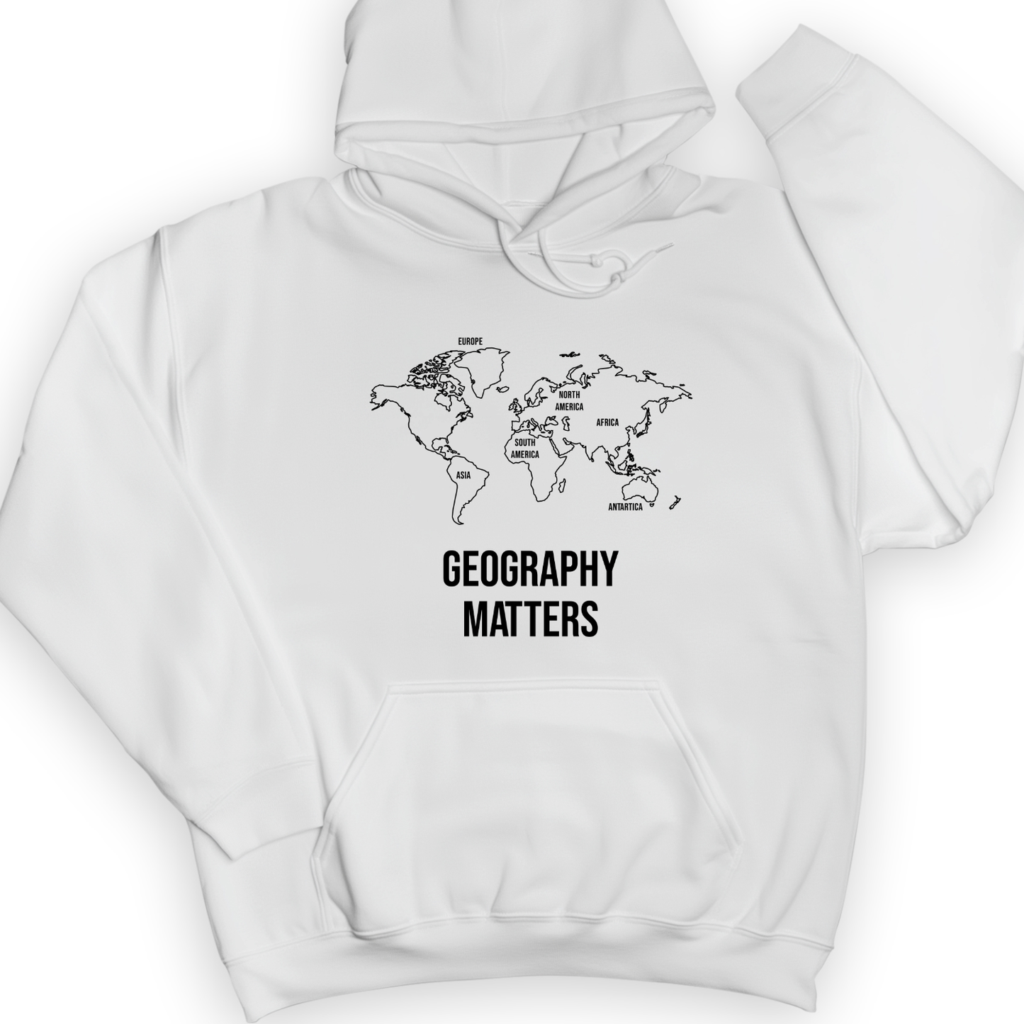 Geography Matters Hoodie White / S