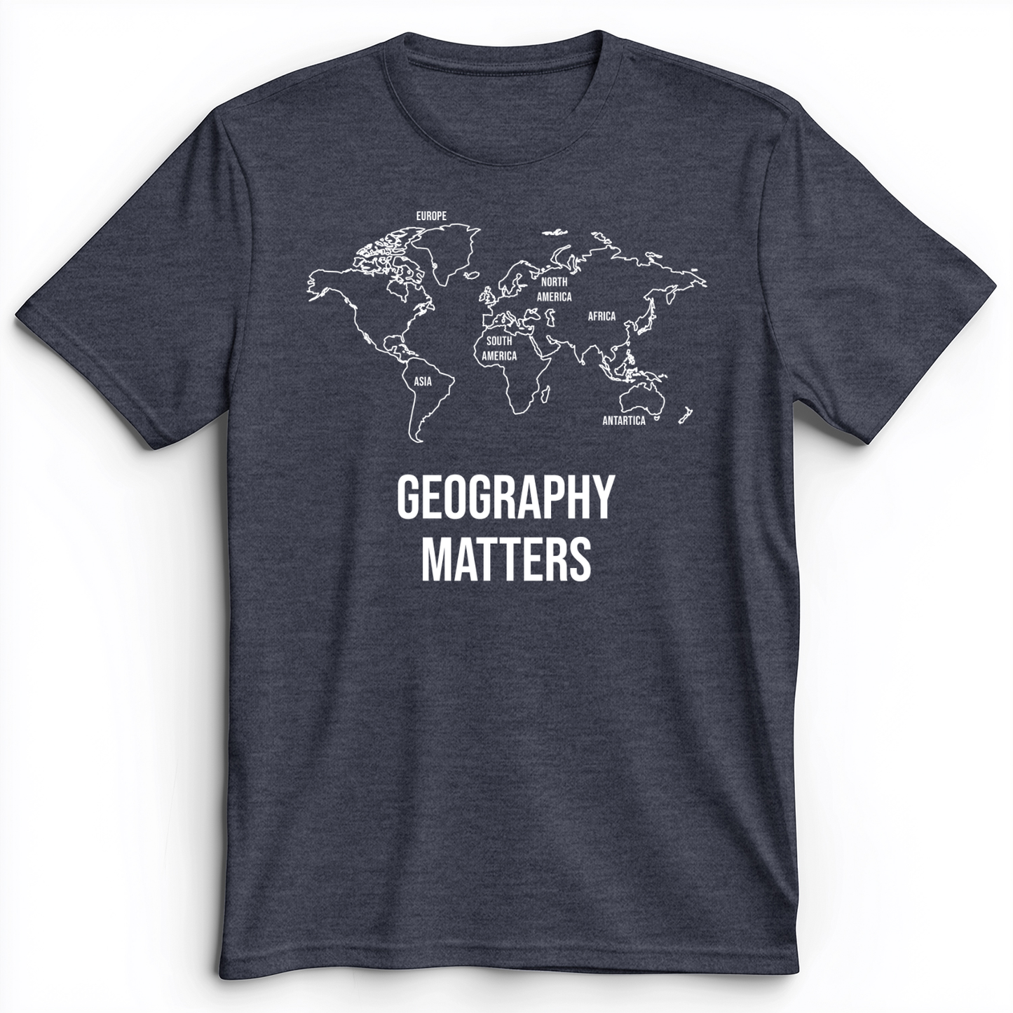 Geography Matters Premium Tee Heather Navy / S