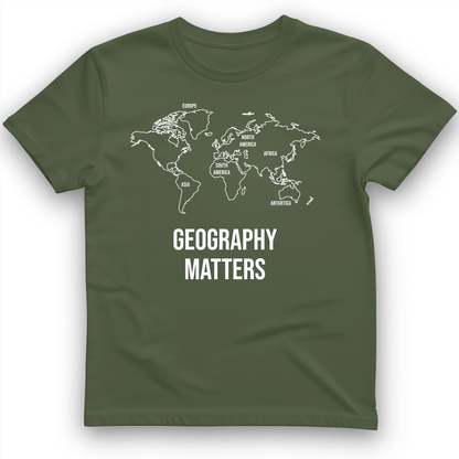 Geography Matters T-Shirt Military Green / S