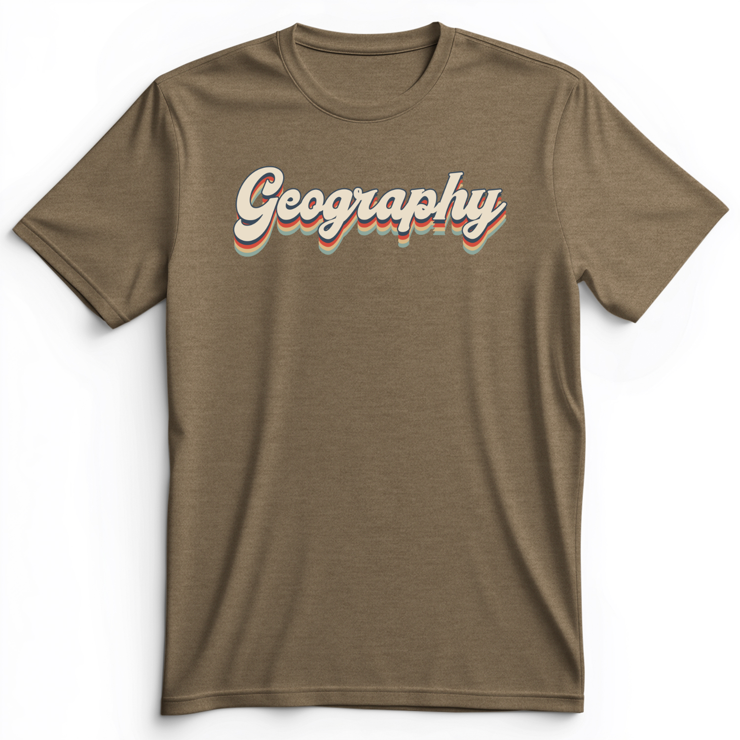 Geography Premium Tee Heather Olive / S