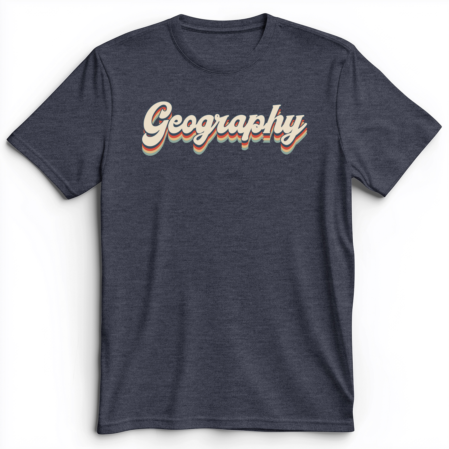 Geography Premium Tee Heather Navy / S