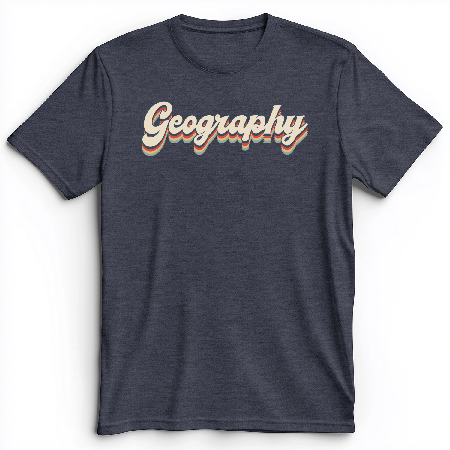 Geography Premium Tee Heather Navy / S