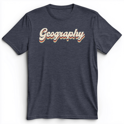 Geography Premium Tee Heather Navy / S