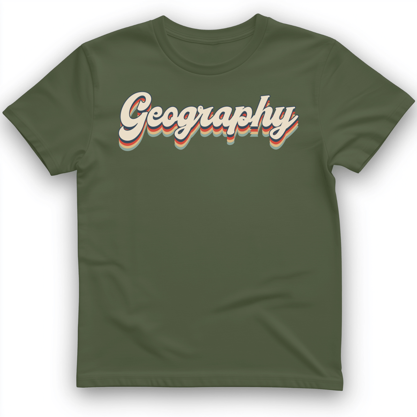 Geography T-Shirt Military Green / S