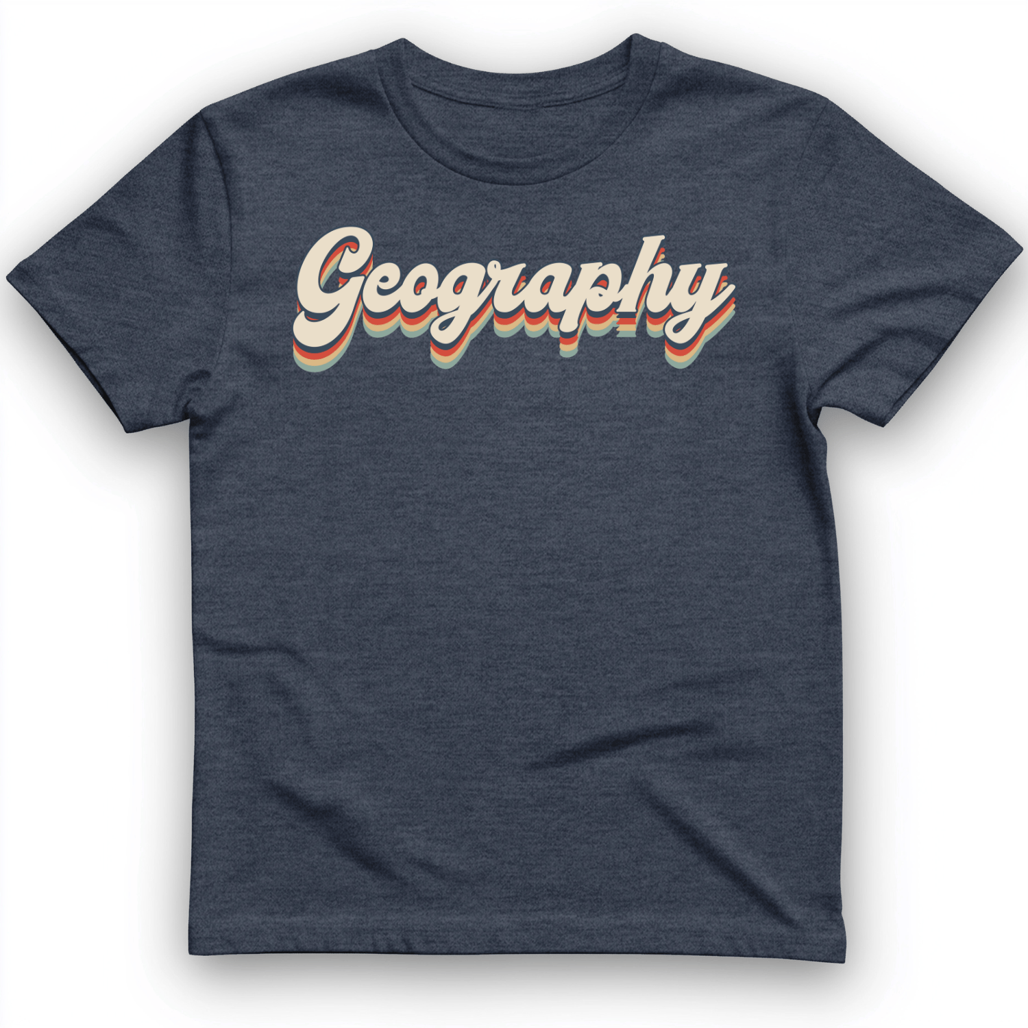 Geography T-Shirt Heather Navy / S