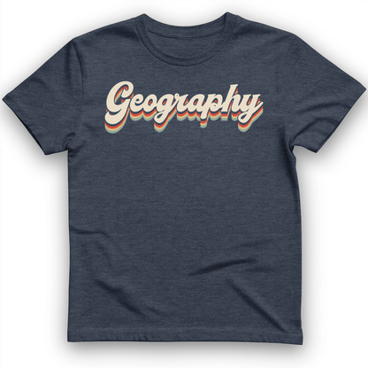 Geography T-Shirt Heather Navy / S