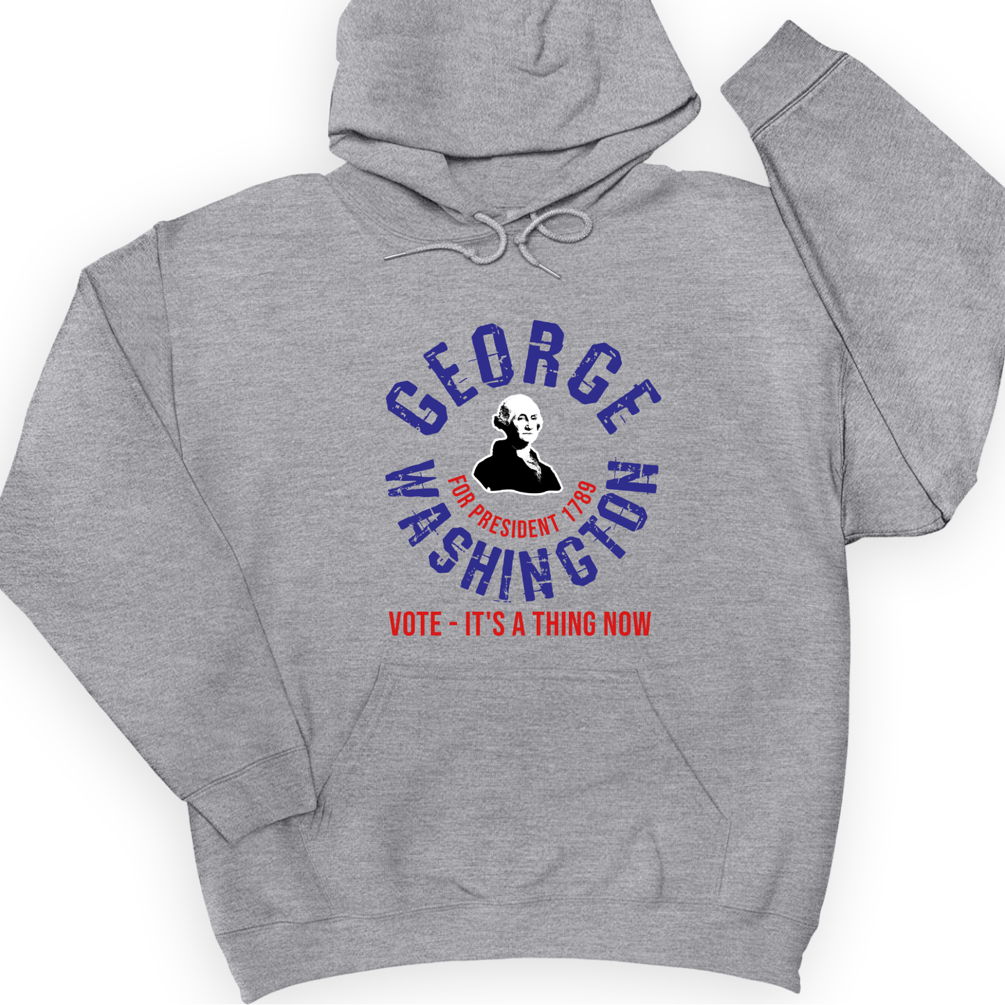 George Washington For President Hoodie Sport Grey / S